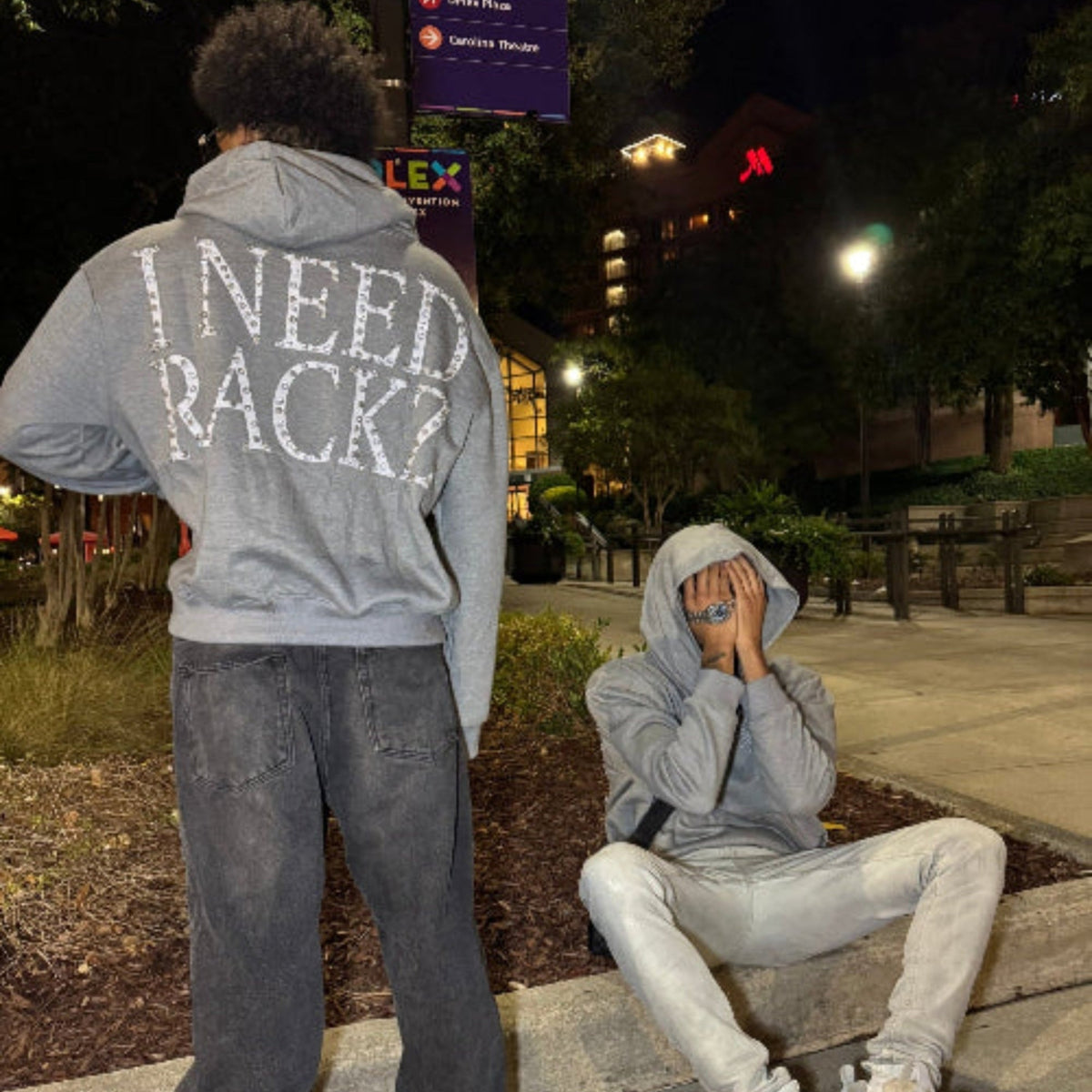I NEED RACKZ HOODIE (GREY)