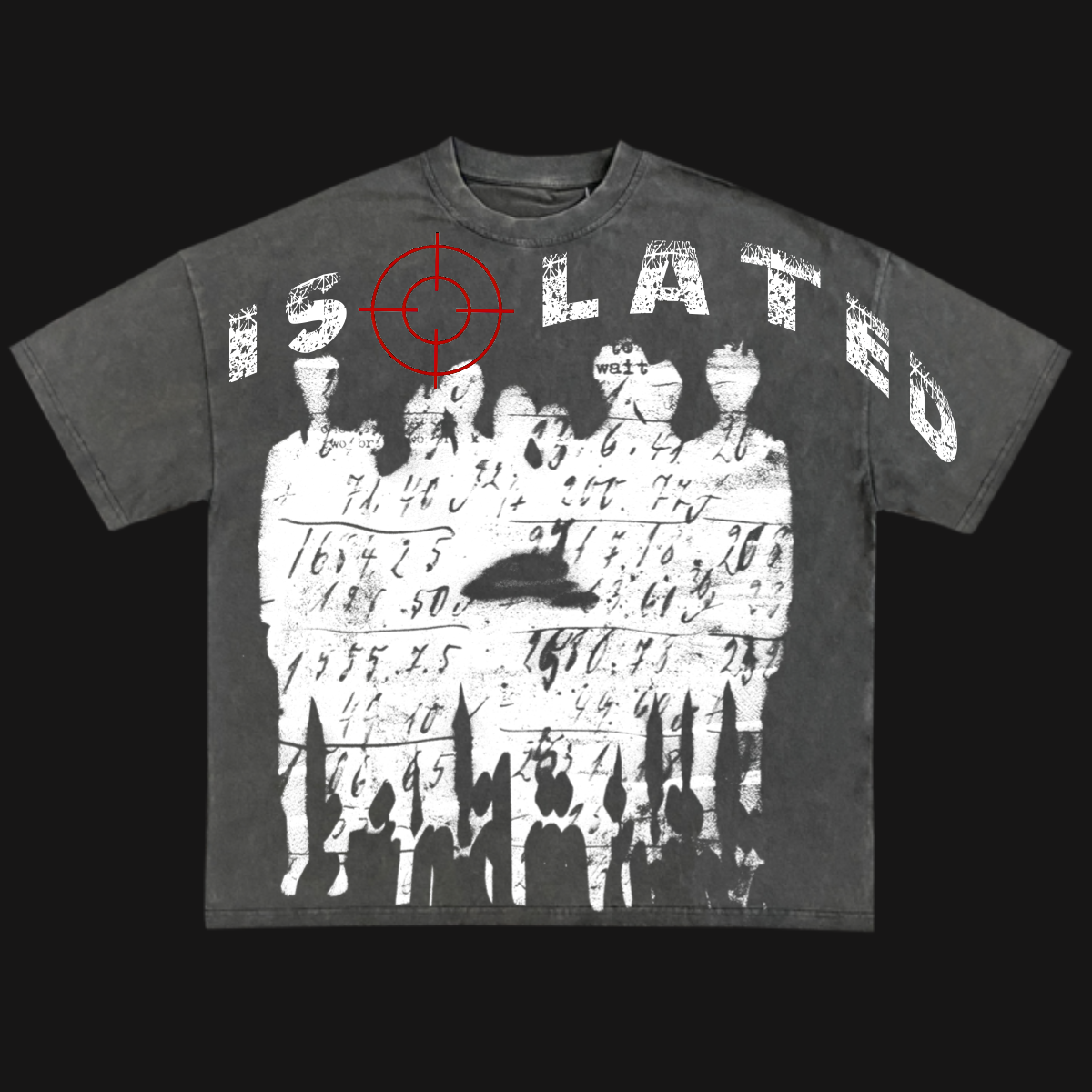 Barred From Society Distressed Tee Grey